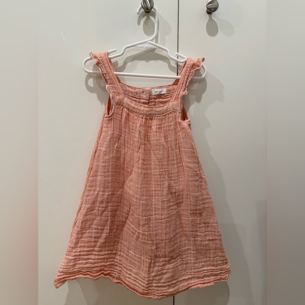 Angel Dear Coral Sleeveless Kids Dress
